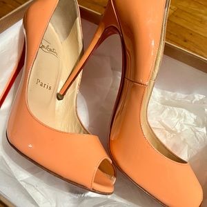 AUTHENTIC PREOWNED Christian Louboutin MANGO YOUPI PEEP TOE PUMPS SZ 38